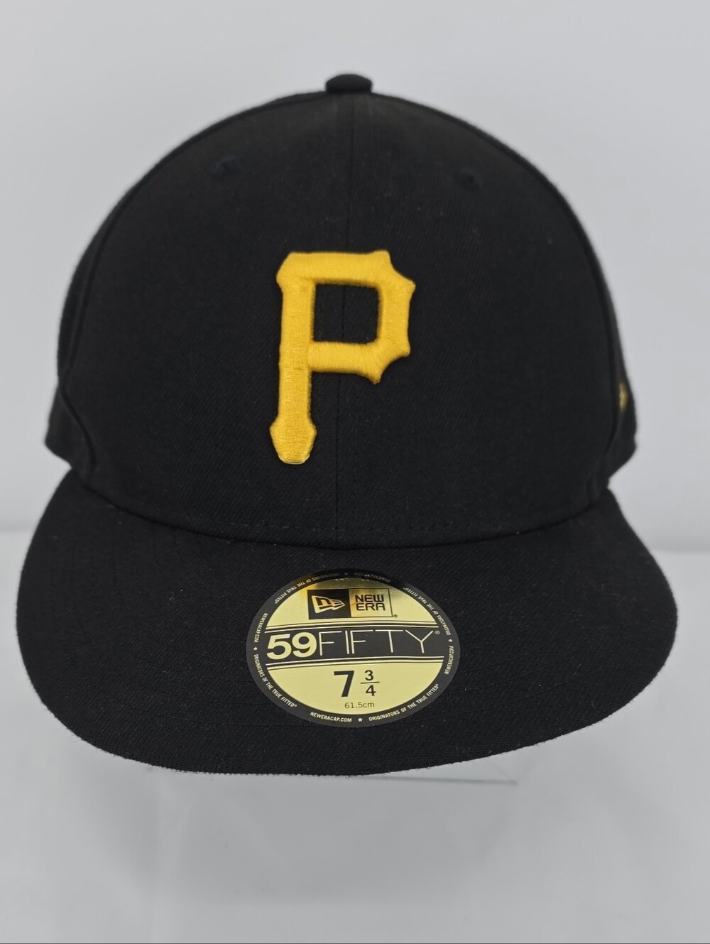 Pittsburgh Pirates New Era 59FIFTY Fitted Hat 7 3/4 Black Gold MLB On Field